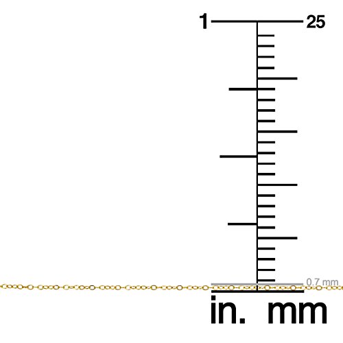 Solid 14k Gold Thin Cable Chain Necklace