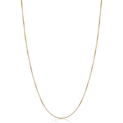 14k Gold Venetian Box Chain Necklace for Women