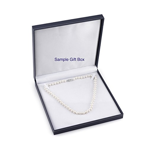 White Japanese Akoya Saltwater Cultured Pearl Necklace - 16