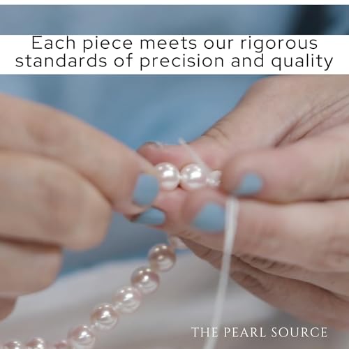 AAA+ Quality White Freshwater Pearl Necklace with 14K Gold Clasp