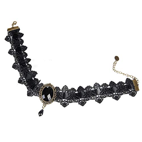 Vintage Black Lace Gothic Statement Choker Necklace