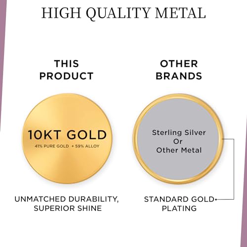 Yellow Gold 6.5mm Cubic Zirconia Pendant Necklace