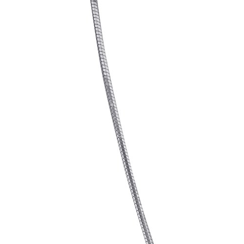 Italian 925 Sterling Silver Diamond-Cut Snake 16" Necklace