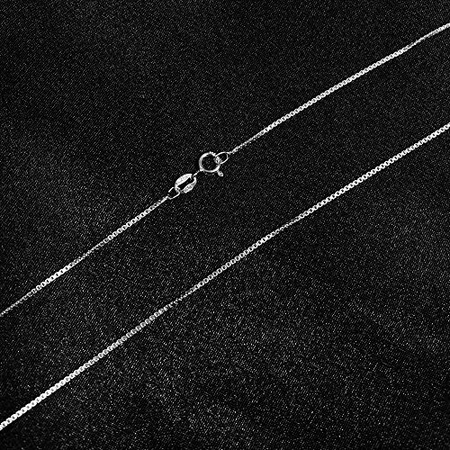 Italian 925 Sterling Silver 14" Box Link Chain Necklace