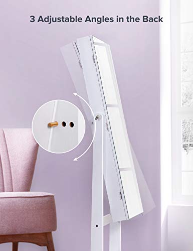 Nicetree Standing Jewelry Cabinet with Full-Length Mirror & Organizer