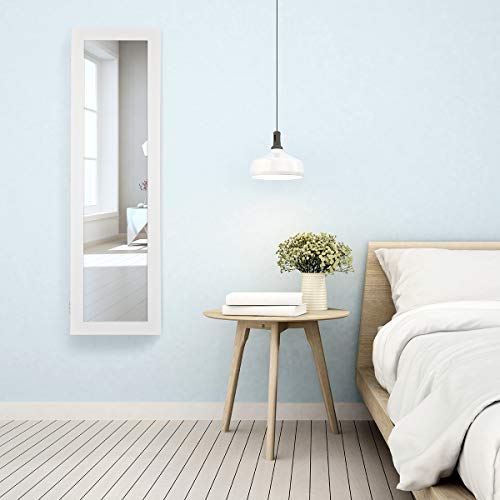 Giantex Wall-Mounted Jewelry Cabinet with Mirror & Shelves