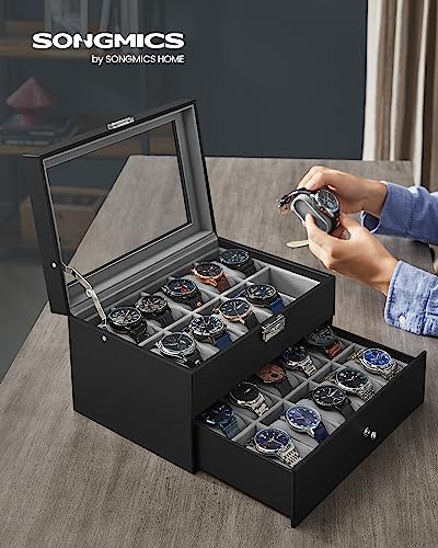 20-Slot Lockable Watch Box by SONGMICS