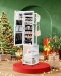 Hzuaneri Jewelry Cabinet Armoire with 8 LEDs