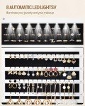 Hzuaneri Jewelry Cabinet Armoire with 8 LEDs