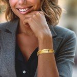 Gold Over Sterling Textured Bangle Bracelet Set