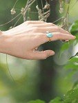 Bold 14K Gold-Plated Boho Turquoise Statement Ring