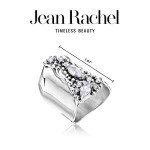 Sterling Silver Shield Ring with Cubic Zirconia