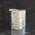 Hammered Sterling Silver Classic Boho Wide Band Ring