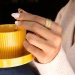 Gold Adjustable Crossover Thumb Ring for Women