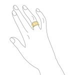 Customizable 14K Gold Plated CZ Band Ring for Women