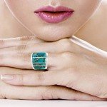 Turquoise Sterling Silver Wide Statement Ring