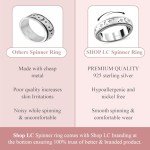 Sterling Silver Fidget Spinner Ring for Stress Relief