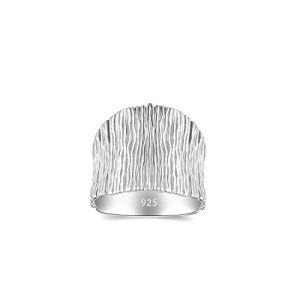 Handmade 925 Silver Women's Chunky Statement Ring