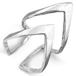 Boho Sterling Silver Chevron Ring for Women