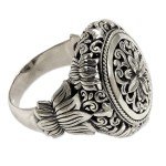 Handmade Sterling Silver Floral Cocktail Ring