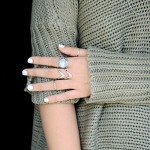 Boho Sterling Silver Chevron Ring for Women