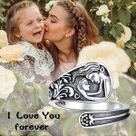 Sterling Silver Mother-Daughter Spoon Ring