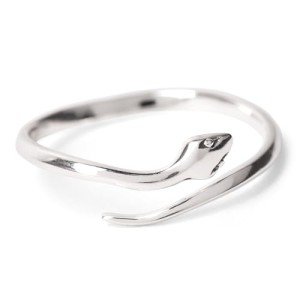 Adjustable Snake Ring in Recycled Sterling Silver