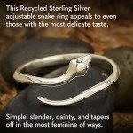 Adjustable Snake Ring in Recycled Sterling Silver
