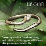 Adjustable Snake Ring in Recycled Sterling Silver