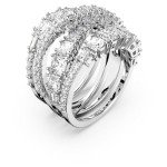 Swarovski Hyperbola Clear Ring, Rhodium Finish, Size 9