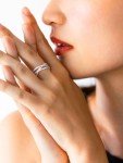 925 Sterling Silver Criss Cross CZ Engagement Ring
