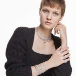 Swarovski Hyperbola Clear Ring, Rhodium Finish, Size 9