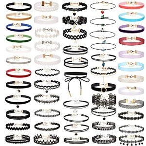 Colorful Gothic Choker Necklace Set for Women