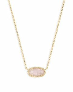 Kendra Scott Elisa Pendant Necklace in Rose Quartz