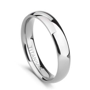 Titanium Comfort Fit Wedding Band - Multiple Sizes