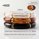 Colorful Bamboo Tube Bead Bangles Bracelet Set