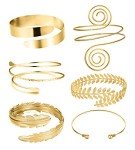 RIOSO 6-Piece Adjustable Arm Cuff Bracelet Set