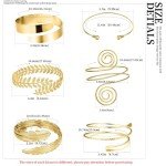 RIOSO 6-Piece Adjustable Arm Cuff Bracelet Set