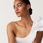 PAVOI 14K Gold Plated Moon Pendant Necklace
