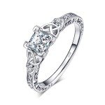 Vintage 14K Gold-Plated Engagement Ring for Her