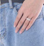 TIGRADE 3mm Women's Titanium Eternity Wedding Band