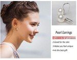 925 Sterling Silver Pearl Dangle Drop Earrings