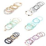 Bohemian Stackable Bead Bracelets Set for Women