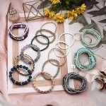 Bohemian Stackable Bead Bracelets Set for Women