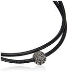 Silver Leather Choker Necklace by Lucky Brand