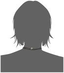 Silver Leather Choker Necklace by Lucky Brand