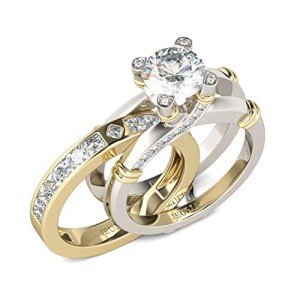 Jeulia Sterling Silver Women's Interchangeable Diamond Rings