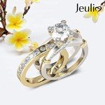 Jeulia Sterling Silver Women's Interchangeable Diamond Rings