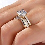 Jeulia Sterling Silver Women's Interchangeable Diamond Rings