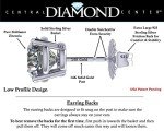 Elegant 14K Gold and Silver CZ Stud Earrings